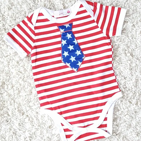 4th of July Memorial Day Bodysuit Onepiece Baby Boys - Picture 1 of 1